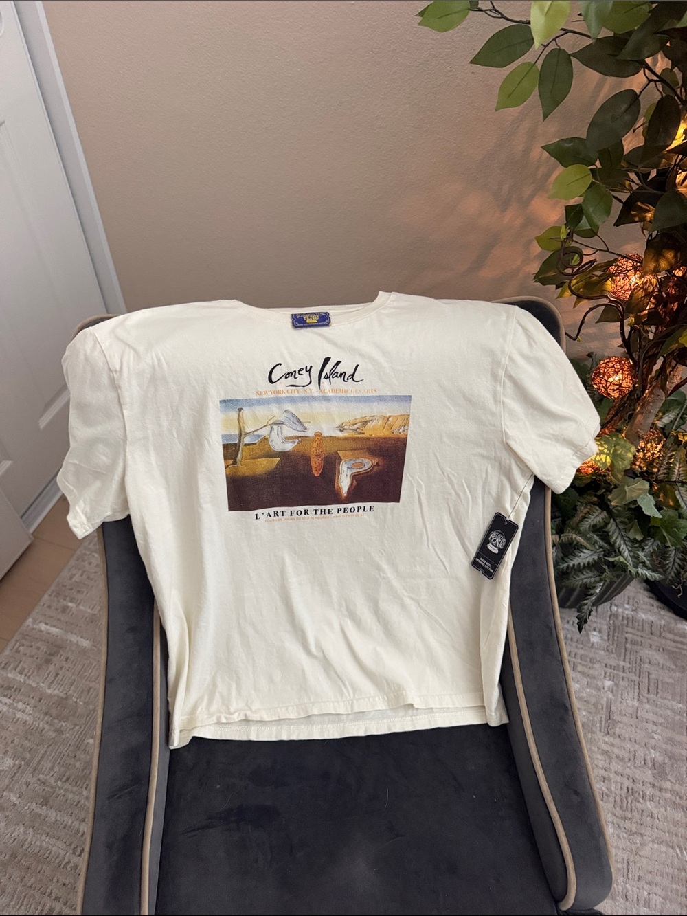 Coney Island Graphic Tee - Cream Short Sleeve